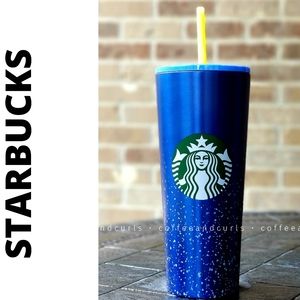 Starbucks Dory Cobalt Blue Stainless Steel Cold Cup Tumbler 24oz Venti N…